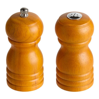 Acopa 4" Matte Brown Wooden Salt & Pepper Mill – item 176PMSST04BR