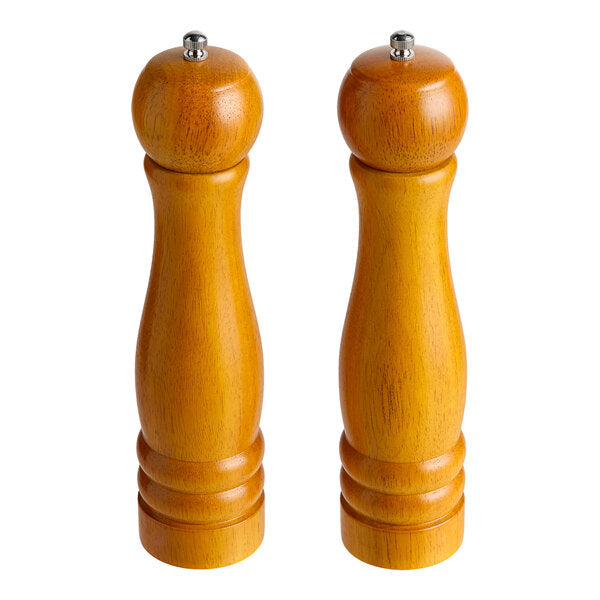 Acopa 10" Matte Wooden Salt / Pepper Mill – item 176PMST10BR