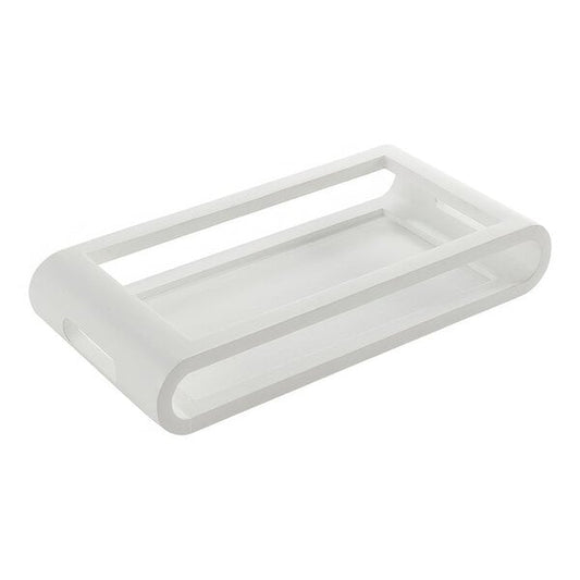 American Metalcraft 17 1/4" x 8 1/2" White Wood Serving Tray – item 124MWTW17