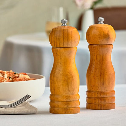 Acopa 6" Matte Wooden Salt / Pepper Mill – item 176PMST06BR image 2