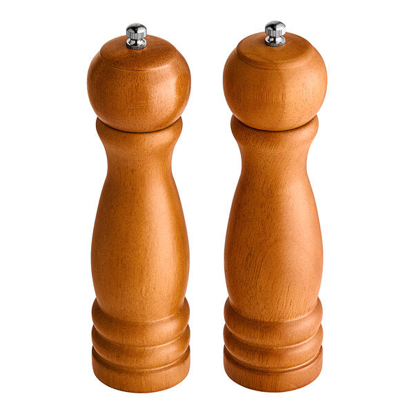 Acopa 8" Matte Wooden Salt / Pepper Mill – item 176PMST08BR