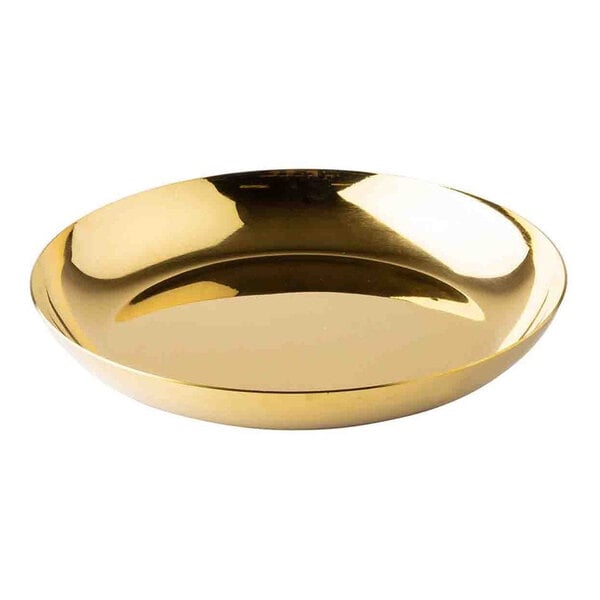 Tablecraft 9 3/4" Small Gold Stainless Seafood Serving Tray – item 80812513