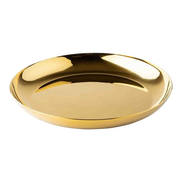 Tablecraft 13 3/4" Large Gold Stainless Seafood Serving Tray – item 80812515