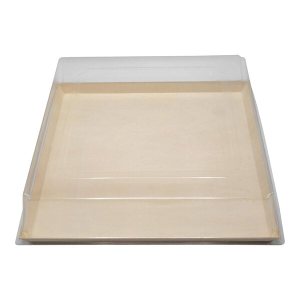 25CaseVerTerra 14" x 14" Balsa Wood Serving Tray w/ Lid – item 95ATGCT14X14
