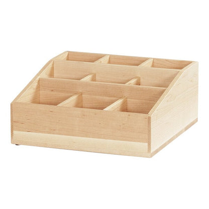 Cal-Mil 12" x 12" 9-Compartment Maple Condiment Organizer – item 2111171471