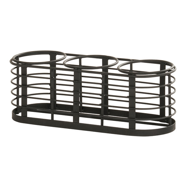 Cal-Mil 16" x 9 1/4" Black Wire 3-Cylinder Condiment Display – item 211123751313