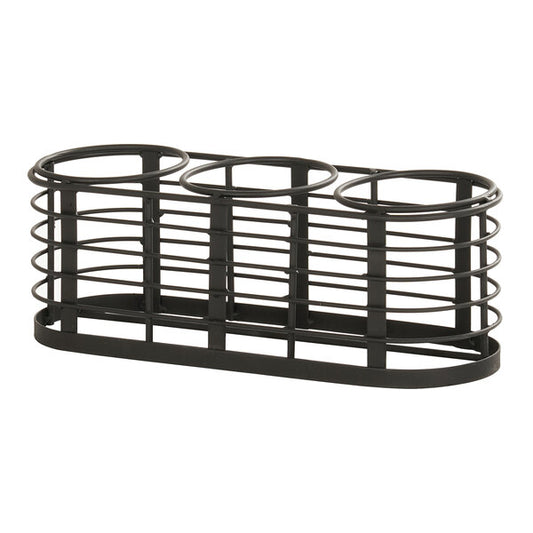 Cal-Mil 16" x 9 1/4" Black Wire 3-Cylinder Condiment Display – item 211123751313