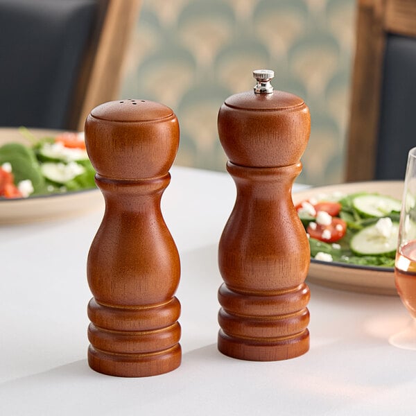 American Metalcraft" Mahogany Finish Salt & Pepper Mill – item 124WPMS62 image 2