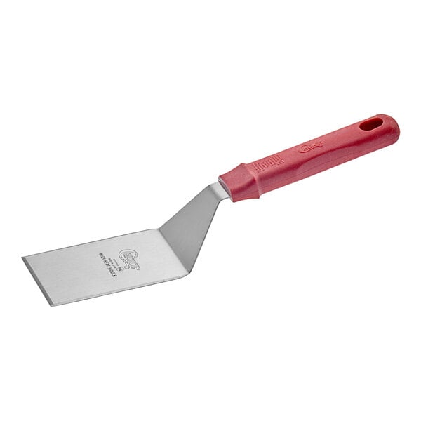 Choice 4" x 3" High Heat Beveled Turner w/ Red Nylon Handle – item 407TRNY43