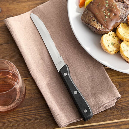 Libbey 201 2682 9 1/4" Steak Knife w/ Black Bakelite Handle – item 9592012682 image 2