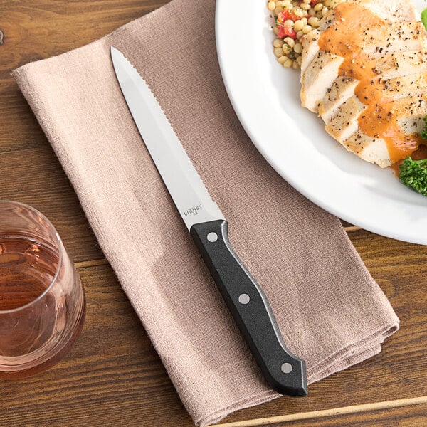 Libbey 201 2632 9 1/4" Steak Knife w/ Black Bakelite Handle – item 9592012632 image 2