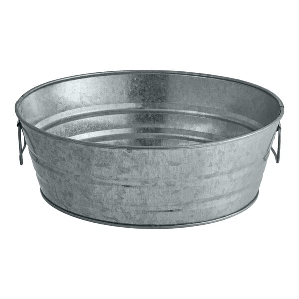 American Metalcraft 9 1/2" x 3 1/4" Galvanized Serving Bowl – item 124MTUB10 image 2