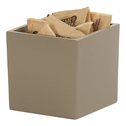 oz. Taupe Square Resin Crock / Jar Condiment Organizer – item 211220554125 image 2