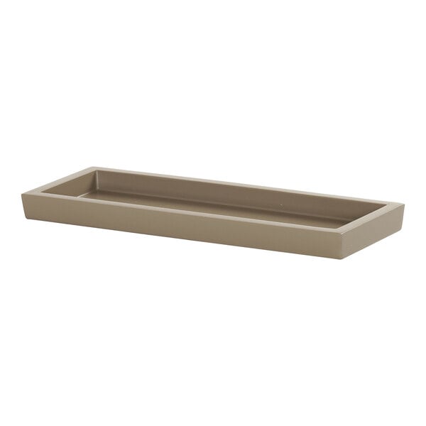 Cal-Mil 3/4" x 5" Taupe Rectangular Resin Condiment Display – item 21123741125