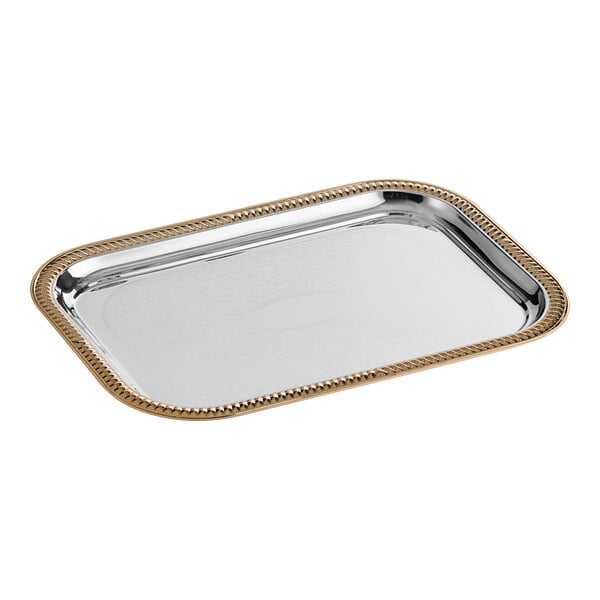 Vollrath 47260 Odyssey 18 1/4" x 12 1/4" Gold Serving Tray – item 92247260