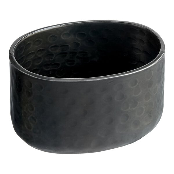 6 oz. Oval Hammered Aluminum Sugar Packet Holder – item 124ASPB
