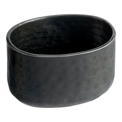 6 oz. Oval Hammered Aluminum Sugar Packet Holder – item 124ASPB