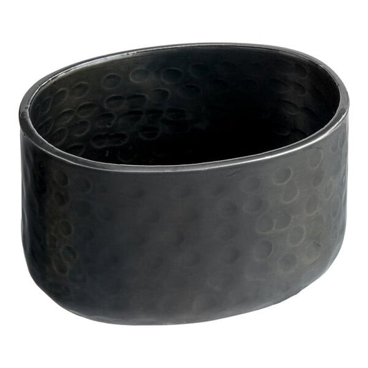 6 oz. Oval Hammered Aluminum Sugar Packet Holder – item 124ASPB