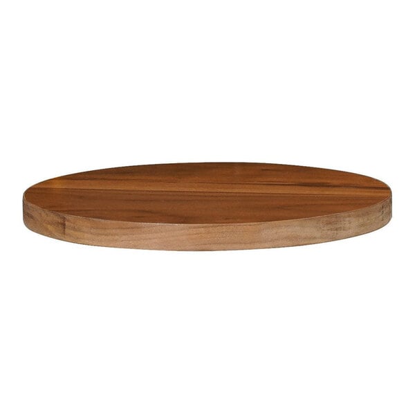 Cal-Mil Sydney 8" Walnut Wood Round Serving Tray for Risers – item 21123792878