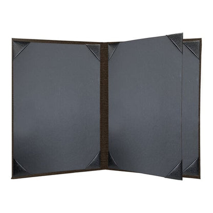 H. Risch, Inc. Linen 8 Menu Cover w/ Album Style Corners – item 759LIN4V811E