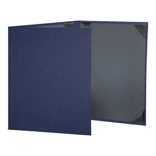H. Risch, Inc. Linen 8 Menu Cover w/ Album Style Corners – item 759LIN3V811R