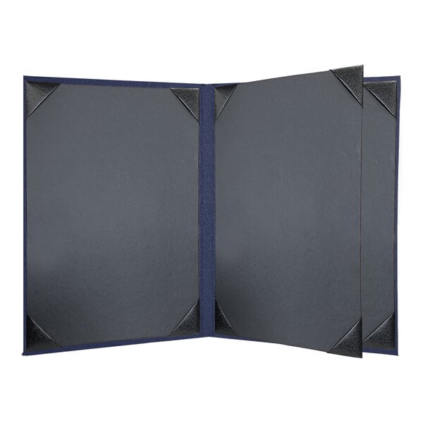 H. Risch, Inc. Linen 8 Menu Cover w/ Album Style Corners – item 759LIN4V811R