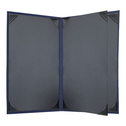 H. Risch, Inc. Linen 8 Menu Cover w/ Album Style Corners – item 759LIN4V814R