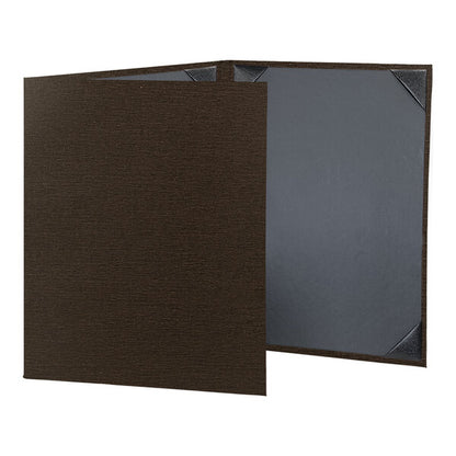H. Risch, Inc. Linen 8 Menu Cover w/ Album Style Corners – item 759LIN3V811E
