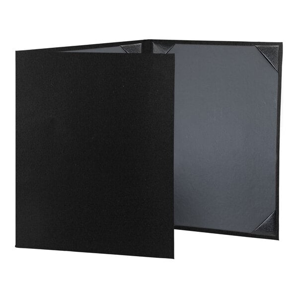 H. Risch, Inc. Linen 8 Menu Cover w/ Album Style Corners – item 759LIN3V811N