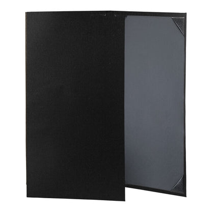 H. Risch, Inc. Linen 8 Menu Cover w/ Album Style Corners – item 759LIN3V814N