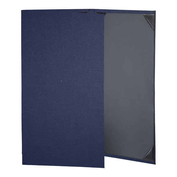 H. Risch, Inc. Linen 8 Menu Cover w/ Album Style Corners – item 759LIN3V814R