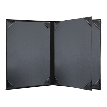 H. Risch, Inc. Linen 8 Menu Cover w/ Album Style Corners – item 759LIN4V811N