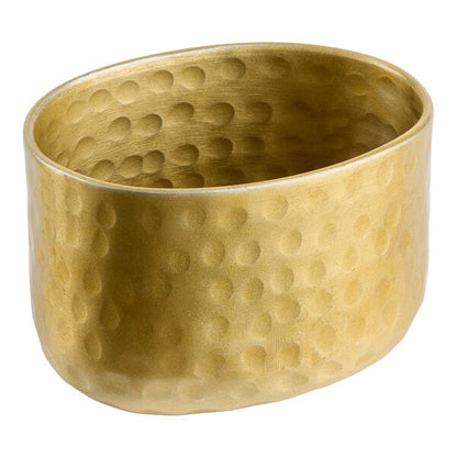 6 oz. Gold Oval Hammered Aluminum Sugar Packet Holder – item 124ASPG