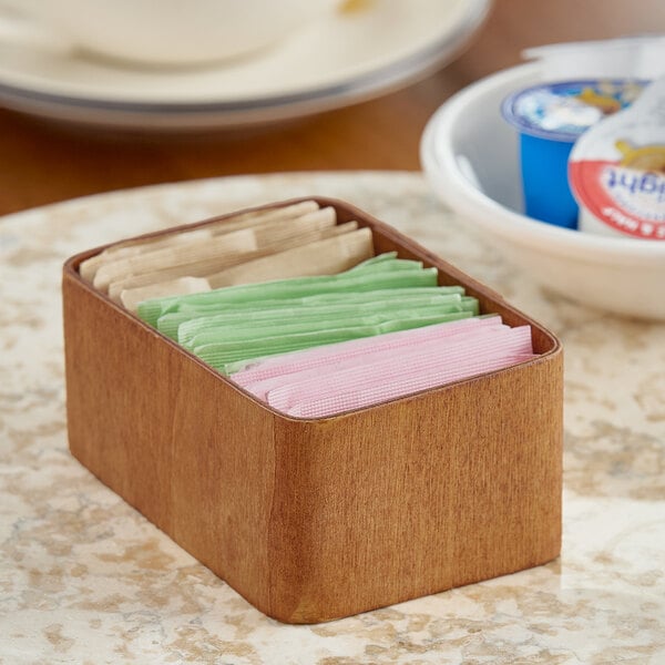 American Metalcraft 4" x 3 5/8" Poplar Sugar Caddy – item 124PWS4 image 2