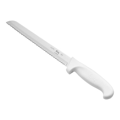 Choice 8" Serrated Edge Bread Knife w/ White Handle – item 220KWBRD8