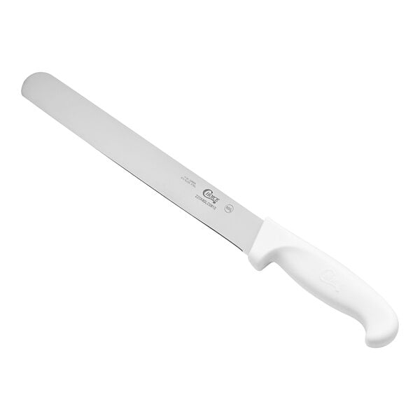 Choice 10" White Straight Edge Slicing Knife – item 220KWSLCSM10