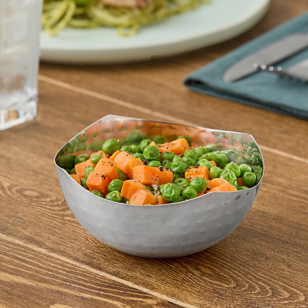 American Metalcraft 9.5 oz. Hammered Stainless Serving Bowl – item 124SBH450