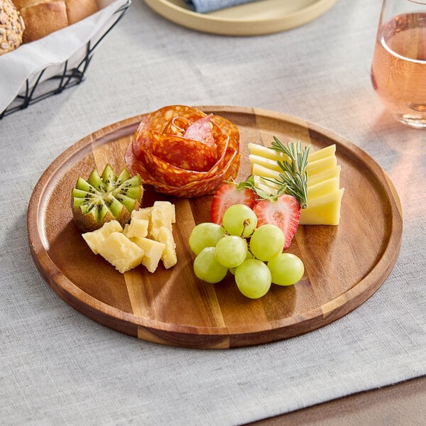 American Metalcraft 10" Round Acacia Wood Serving Board – item 124ATP10