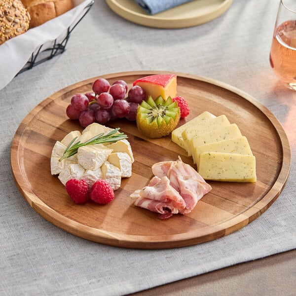 American Metalcraft 12" Round Acacia Wood Serving Board – item 124ATP12