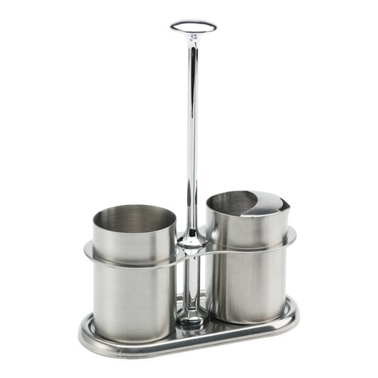 Service Ideas 4 oz. Brushed Sugar Stick Holder and Creamer – item 723S9TCCRSG4