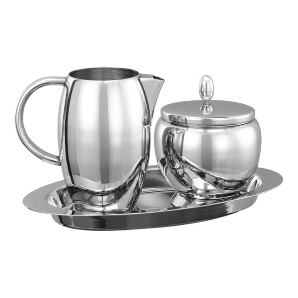 Service Ideas Tea Time Polished Creamer and Set Sugar Caddy – item 723STCCRSGTRC