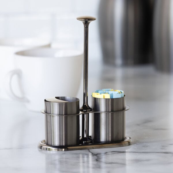 Service Ideas 4 oz. Dark Tungsten Sugar Stick Holder and – item 723STCCRSG4DT image 2