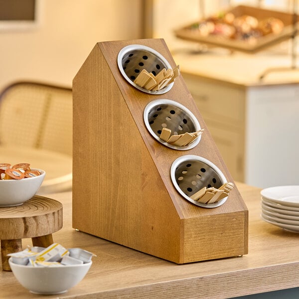 Madera 3-Cylinder Slanted Flatware / Condiment Display – item 2113423399 image 2