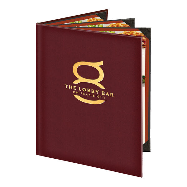 Kensington 8 1/2" x 11" Customizable Quad Panel Menu Cover – item 659K080C