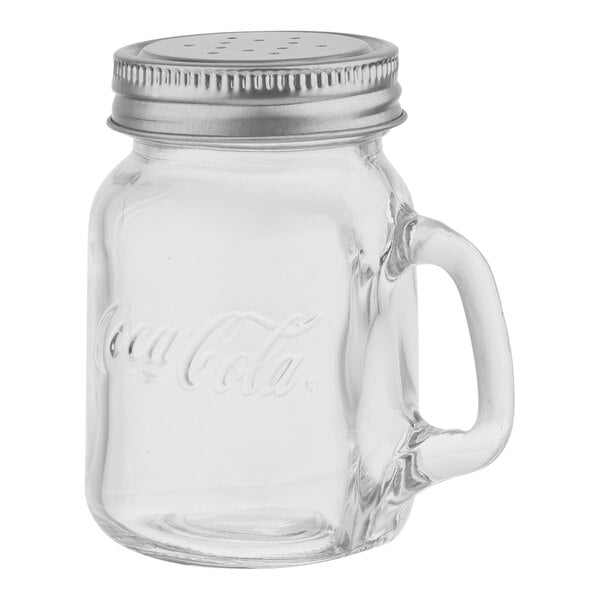 Tablecraft 5 oz. Coca-Cola Pepper Shaker w/ Handle and Lid – item 808CC393CS