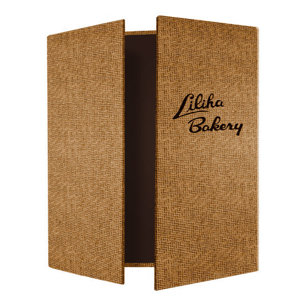 Water Street Wicker 4 1/4" x 8 1/2" Customizable Menu Cover – item 659WK155C