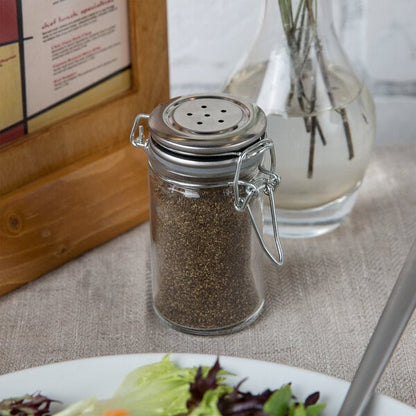 Tablecraft 2 oz. Resealable Salt & Pepper Shaker Jar – item 808H2SPCS image 2