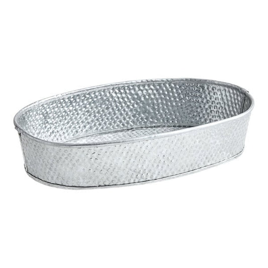 Tablecraft Galvanized 9 1/2" x 6" Serving Platter – item 808GP96CS