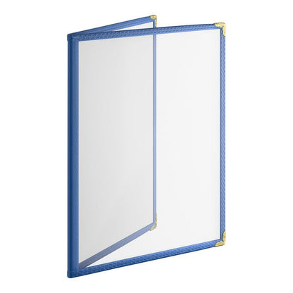 Choice 8 1/2" x 11" 4-View Double Pocket Menu Cover – item 1762PK8511BL