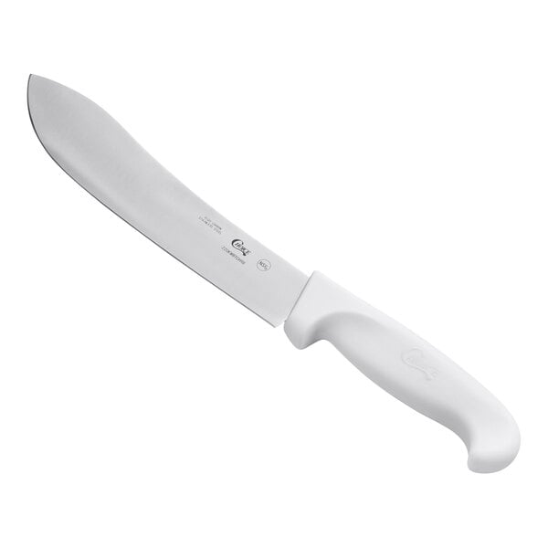 Choice 8" Butcher Knife w/ White Handle – item 220KWBTCHR8